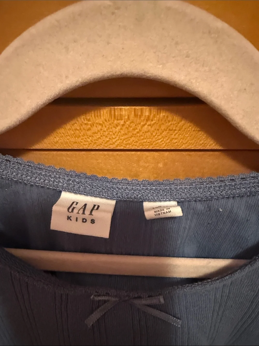 3 for $15 - GAP Slate Blue Ribbed Long-Sleeve Tee with Bow